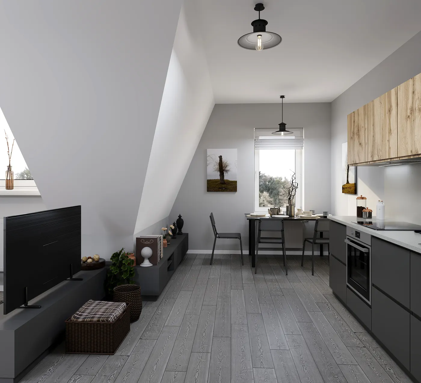 Кухня-вітальня в ЖК Desna Park Residence